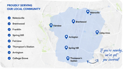 Riverstone Concrete service area map for Middle Tennessee